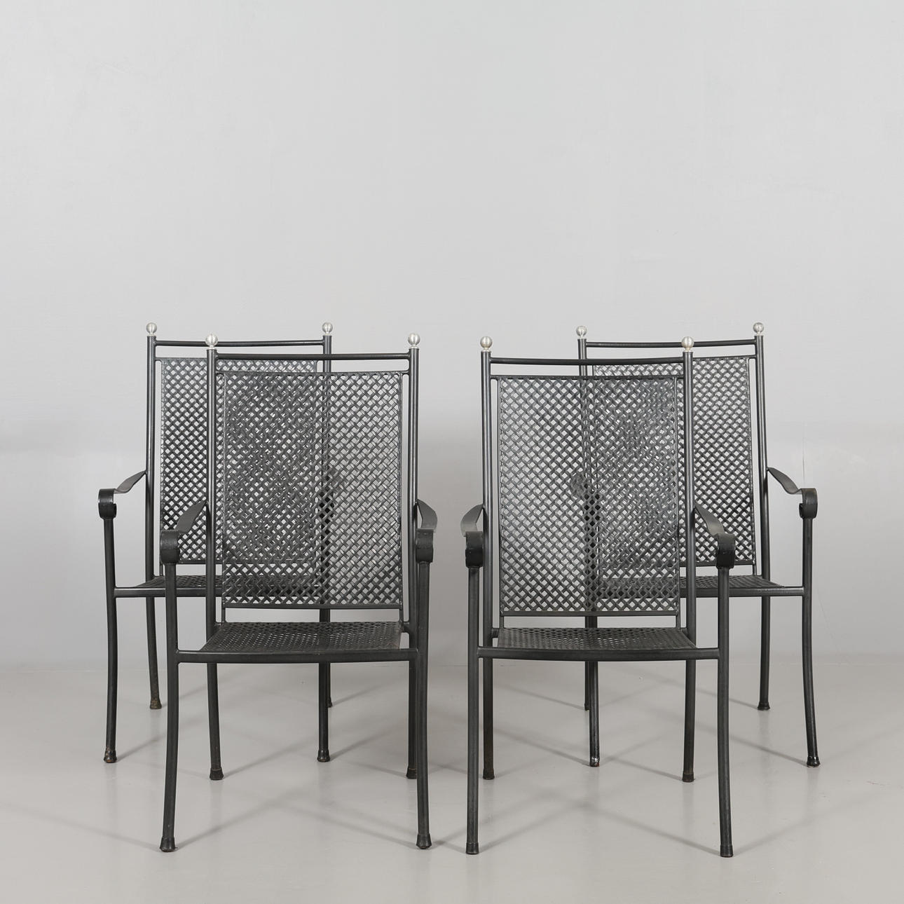 TRÄDGÅRDSSTOLAR 4 st, aluminium.
