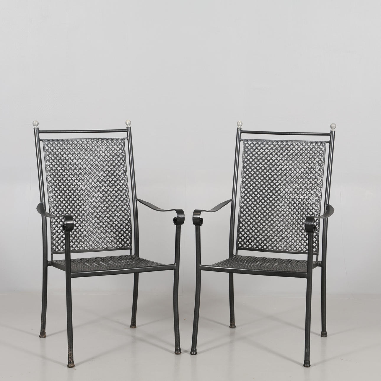 TRÄDGÅRDSSTOLAR 1 par , aluminium.