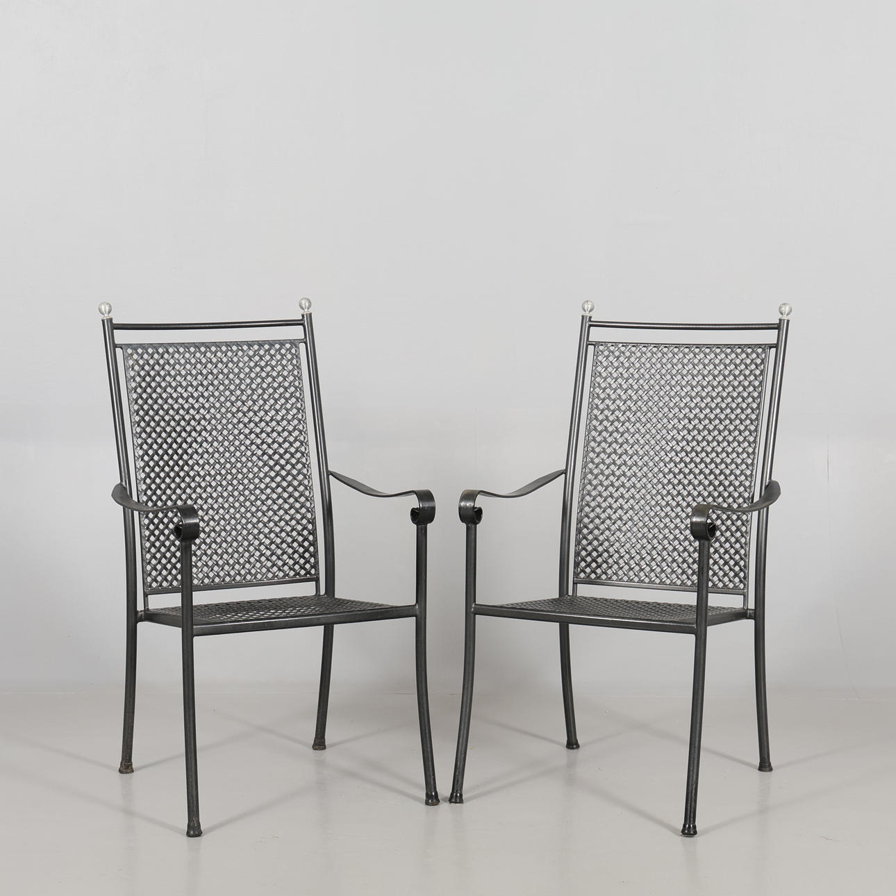 TRÄDGÅRDSSTOLAR 1 par, aluminium.