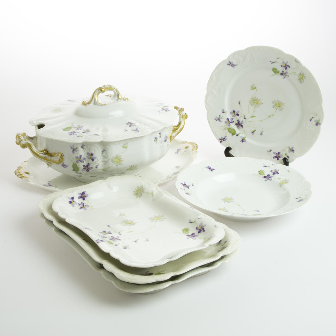 MATSERVISDELAR, 21 delar, Haviland & Co, Limoges, Frankrike för Nordiska Kompaniet.