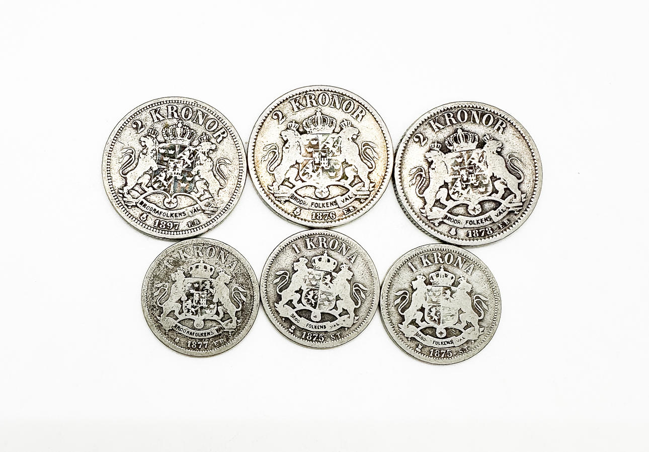 MYNT, 6 st, Silver, 1800-tal.