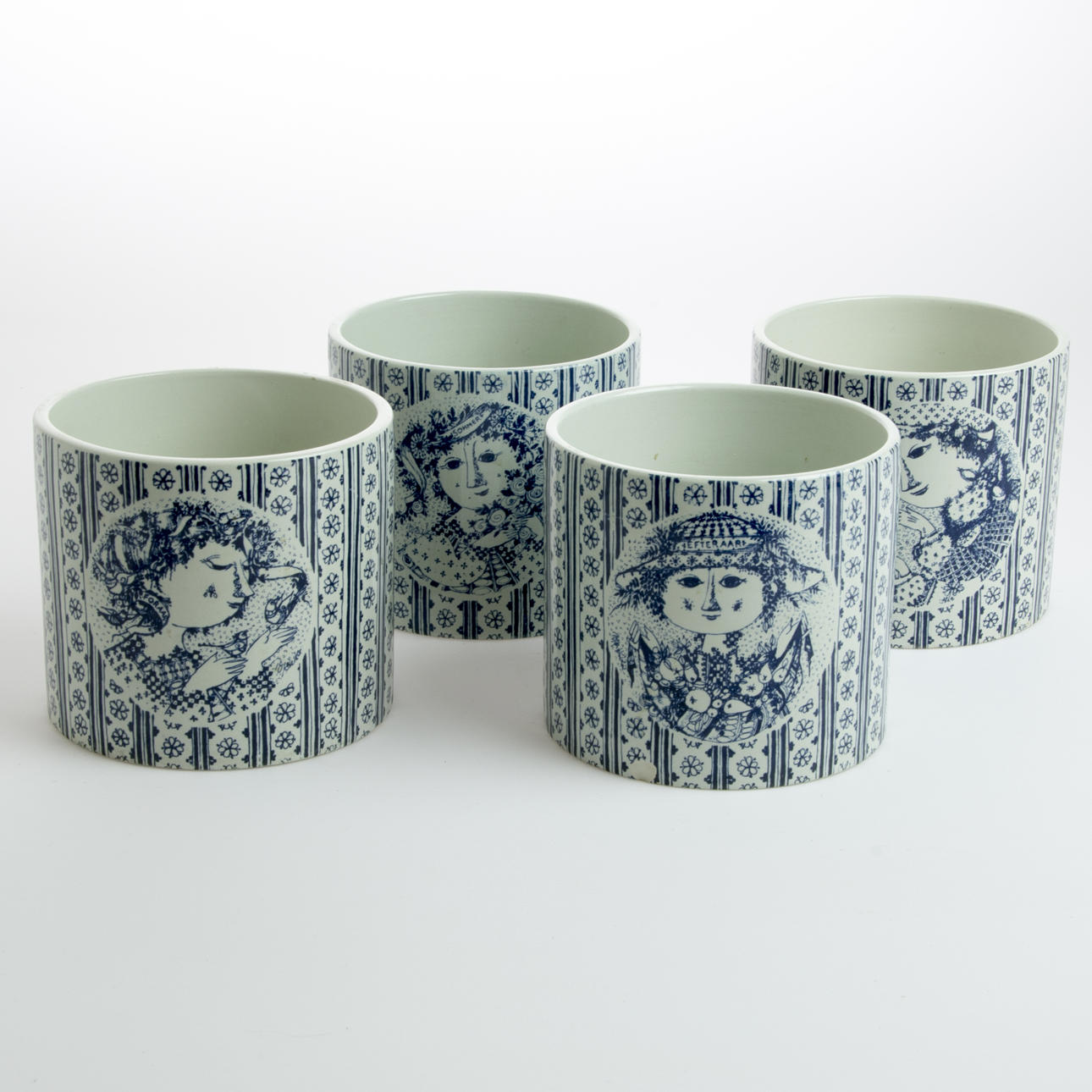 YTTERFODER, 4 stycken,"Årstiderna", Björn Wiinblad, Nymölle.