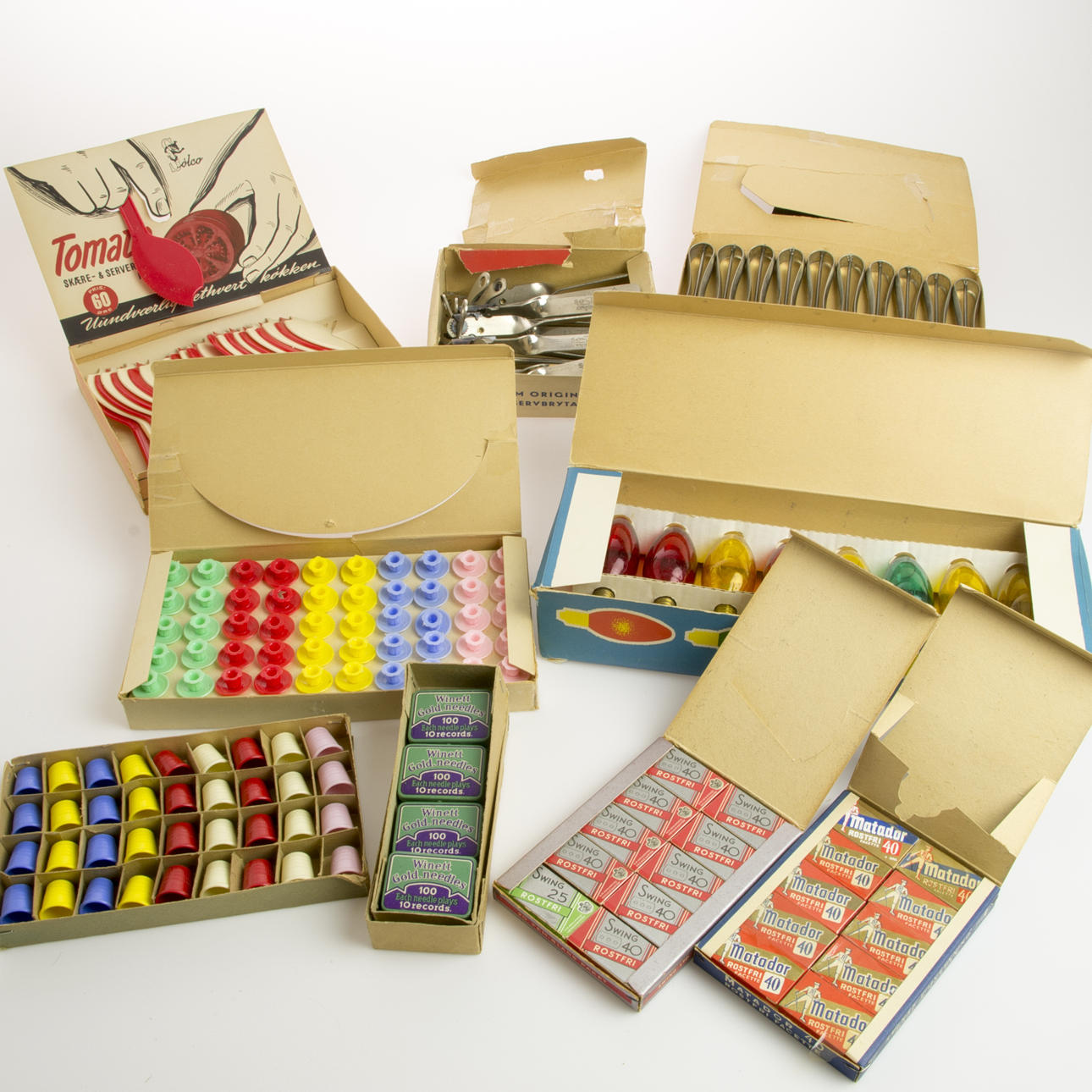 AFFÄRSFÖRPACKNINGAR MED INNEHÅLL, 1900-talets mitt.