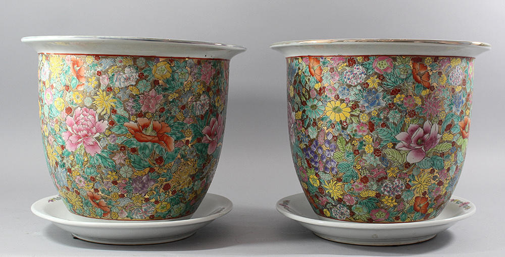 KINA, blomkrukor, Qingdynastin.