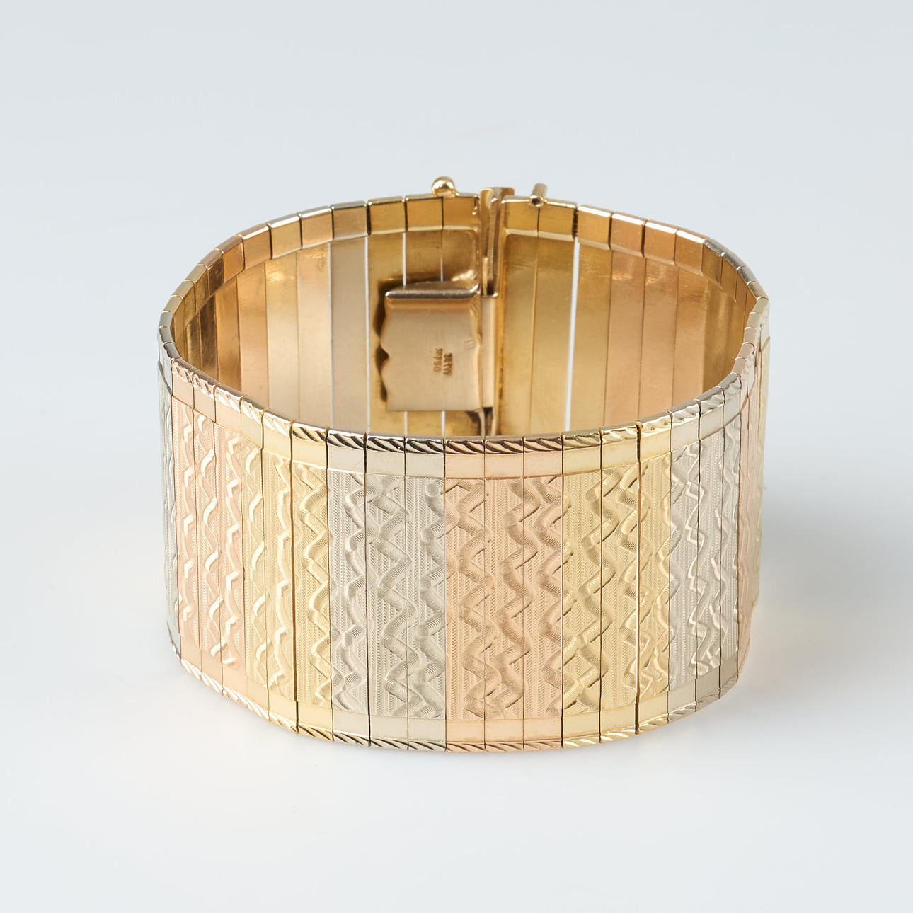 BRACELET, 18K gold, tri-coloured.