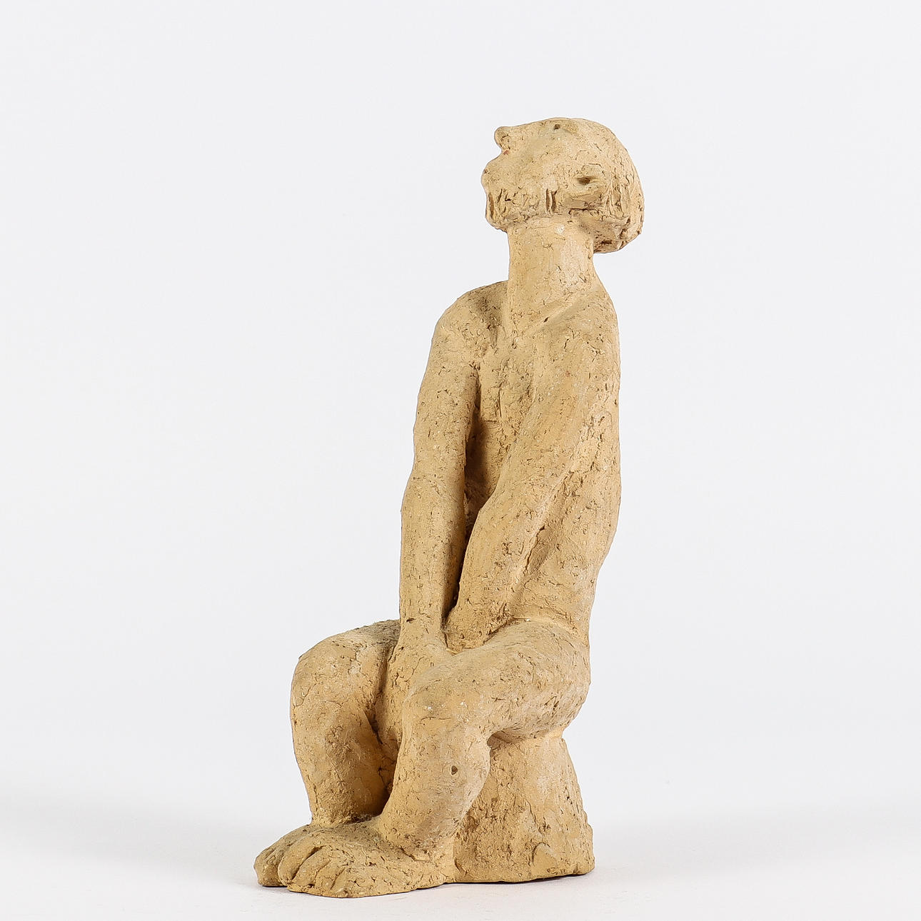 ÅKE HOLM. Sculpture, terracotta, signed.