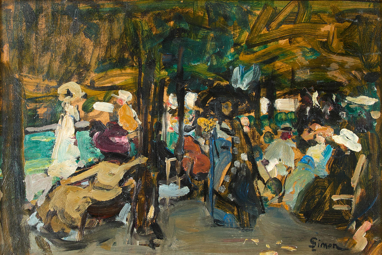 LUCIEN SIMON. Caféscen.