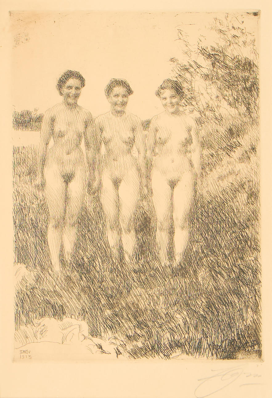 ANDERS ZORN. "Tre systrar".