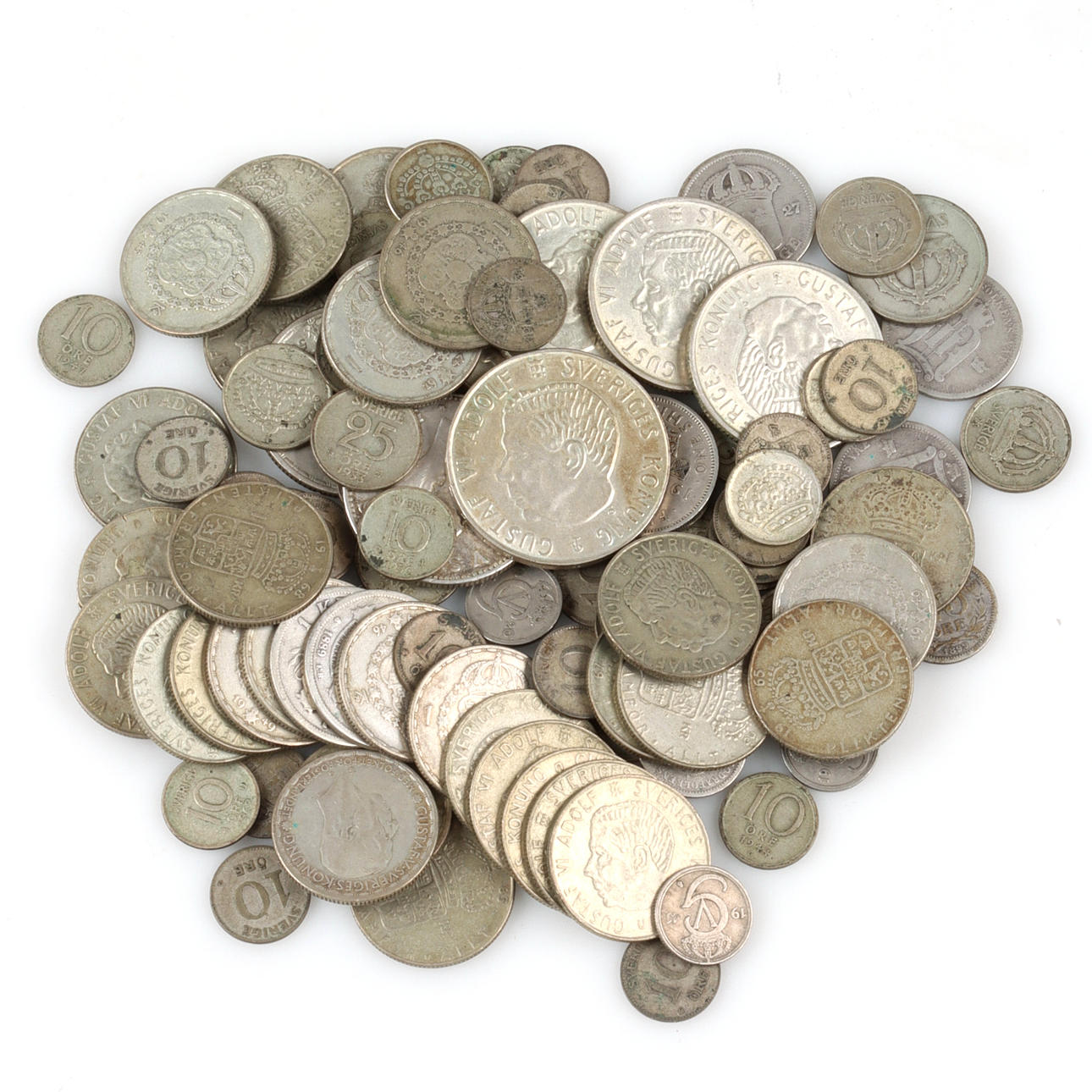 MYNT, silverhaltiga, svenska, 1900-tal.
