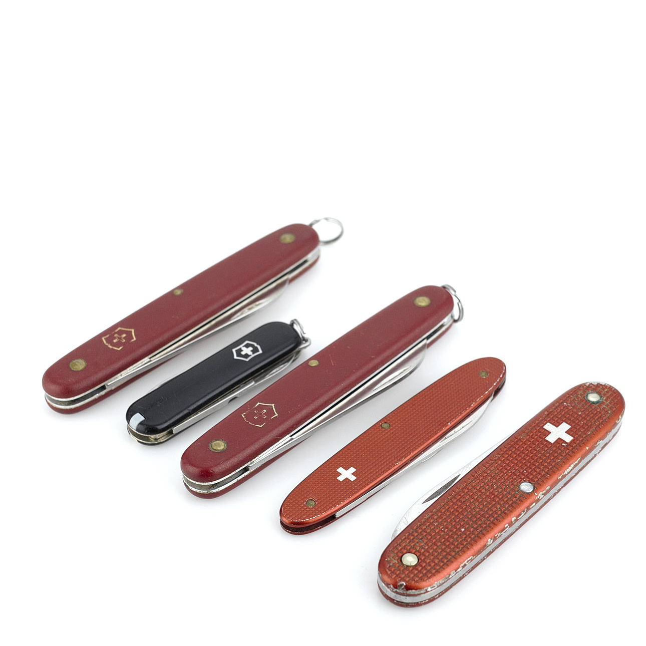 FÄLLKNIVAR, 5 st, Victorinox, Schweiz.