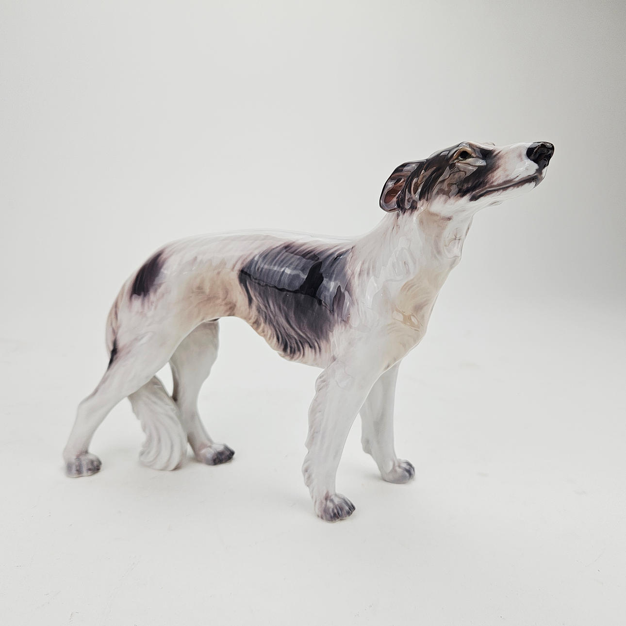 FIGURIN, porslin, Borzoi, Dahl Jensen, Danmark.