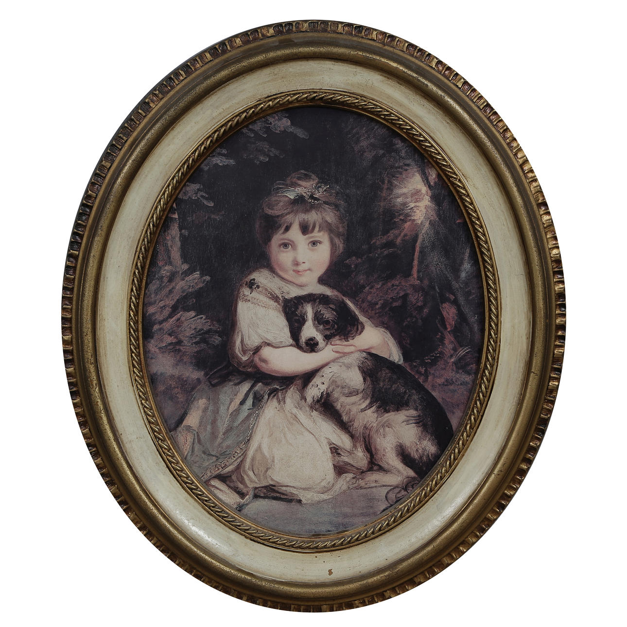 TAVLA, TRYCK, OVAL RAM, 1900-TAL.