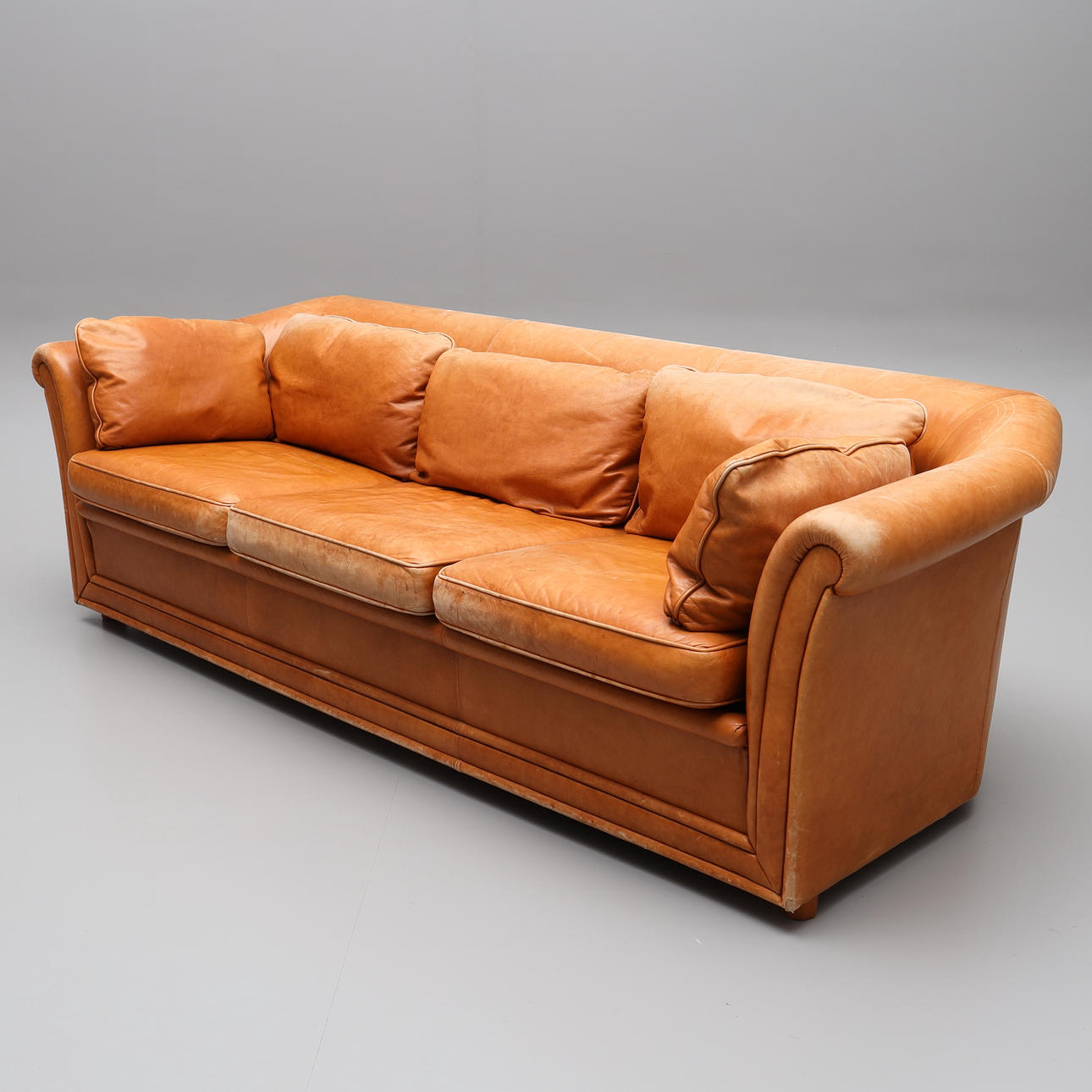 SOFFA, 3-sits, läder, 1900-tal.