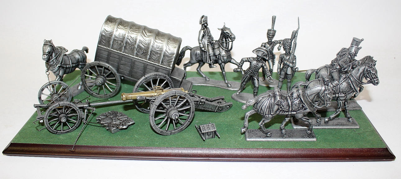 MODELLARME, ca 35 delar, metall, Editions Atlas: La Grande Armé de Napoleon Austerlitz 1805.
