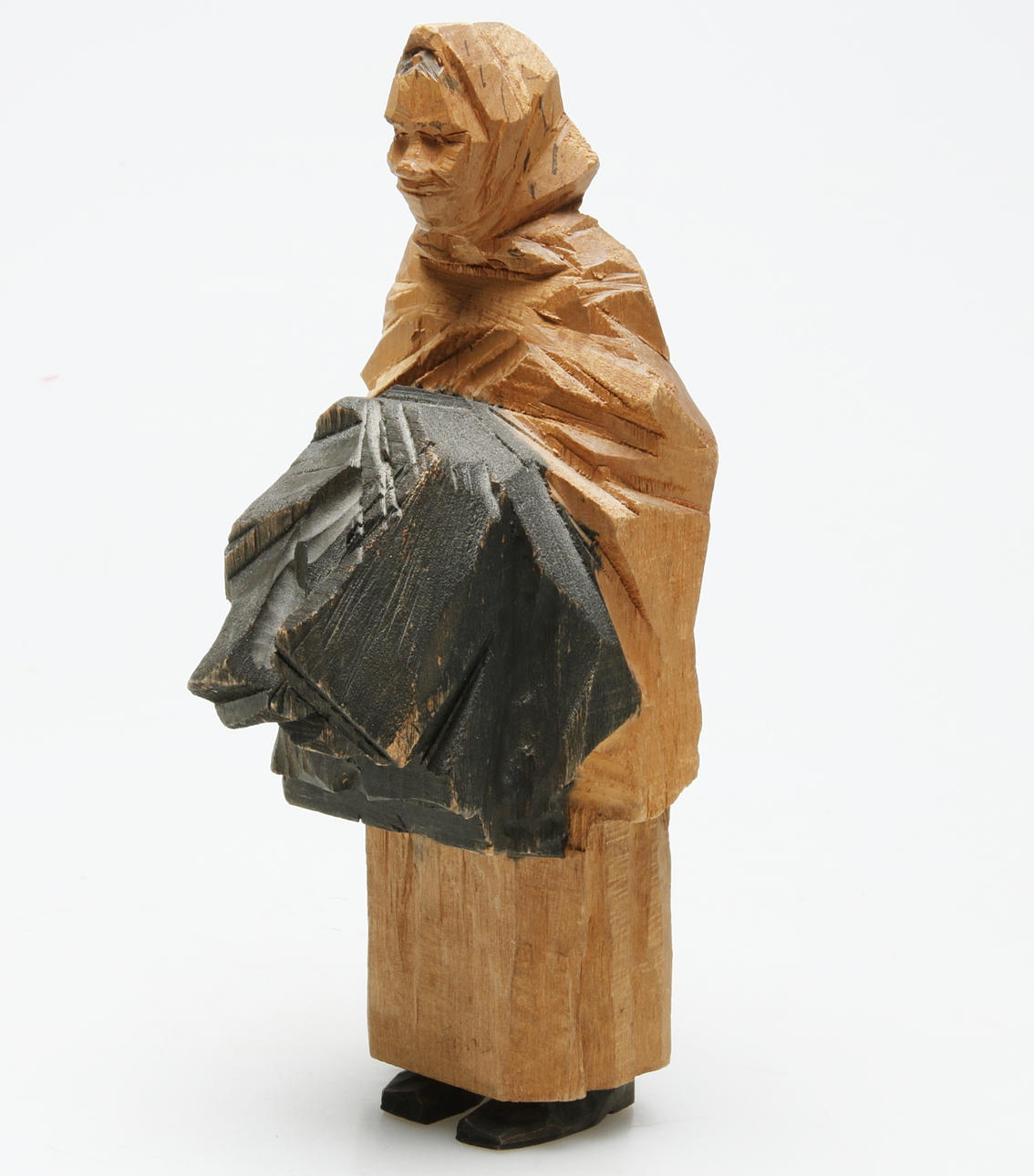 AXEL PETERSSON DÖDERHULTARN. Skulptur, Kvinna med kläder, signerad 1918.