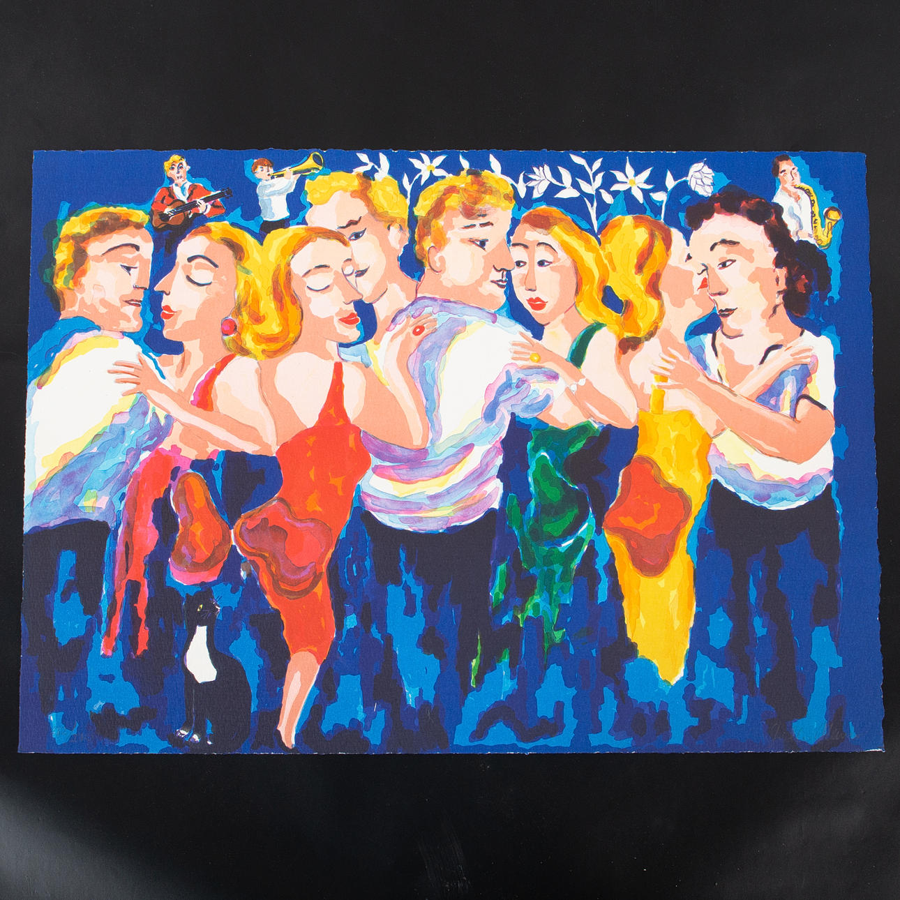 GUNILLA MANN. Färglitografi, "Dance".
