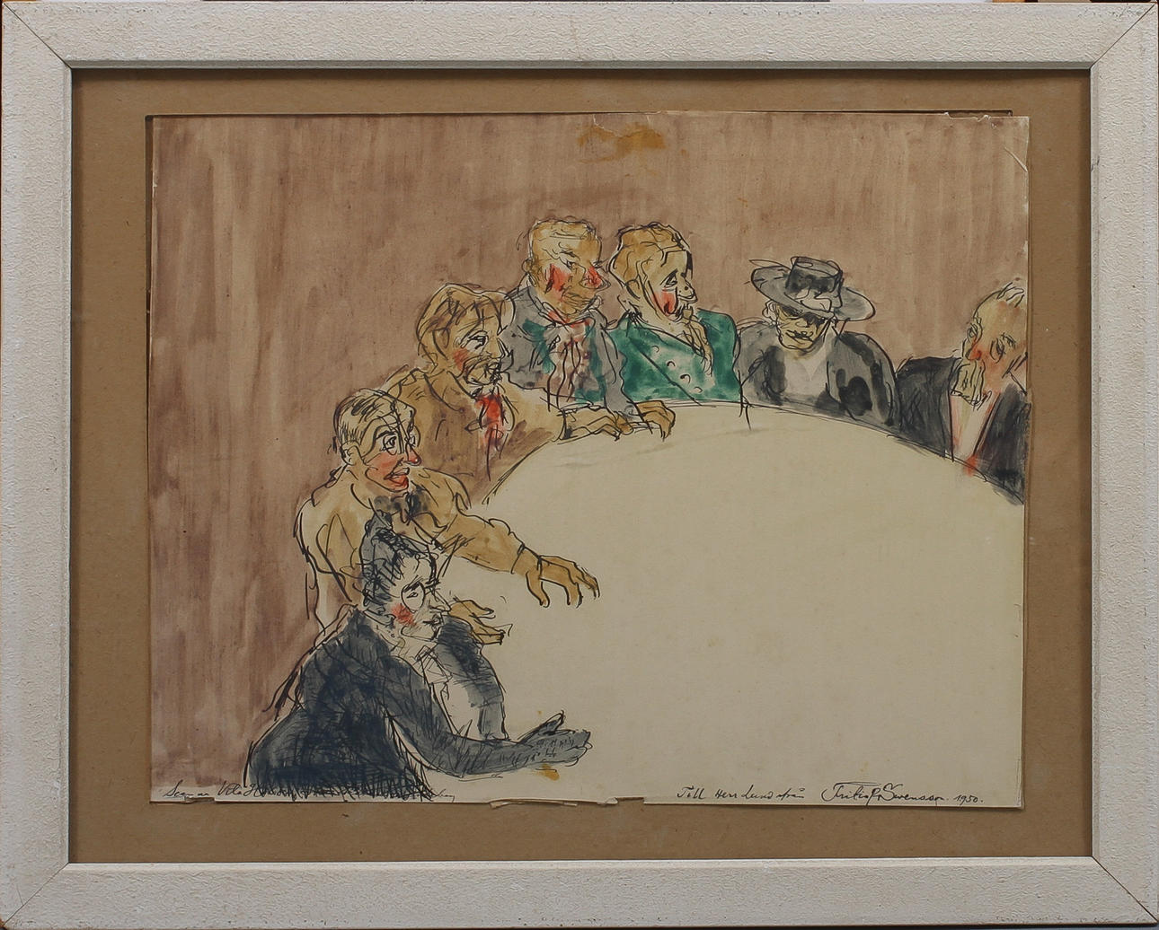 FRITIOF SWENSSON. Tuschteckning, signerad och daterad 1950.