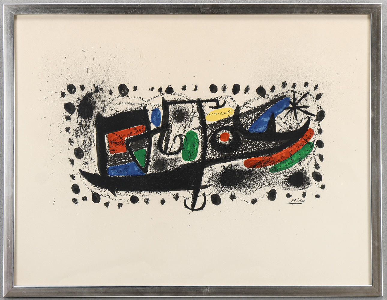 JOAN MIRÓ. EFTER. Grafiskt tryck, signerat i trycket.