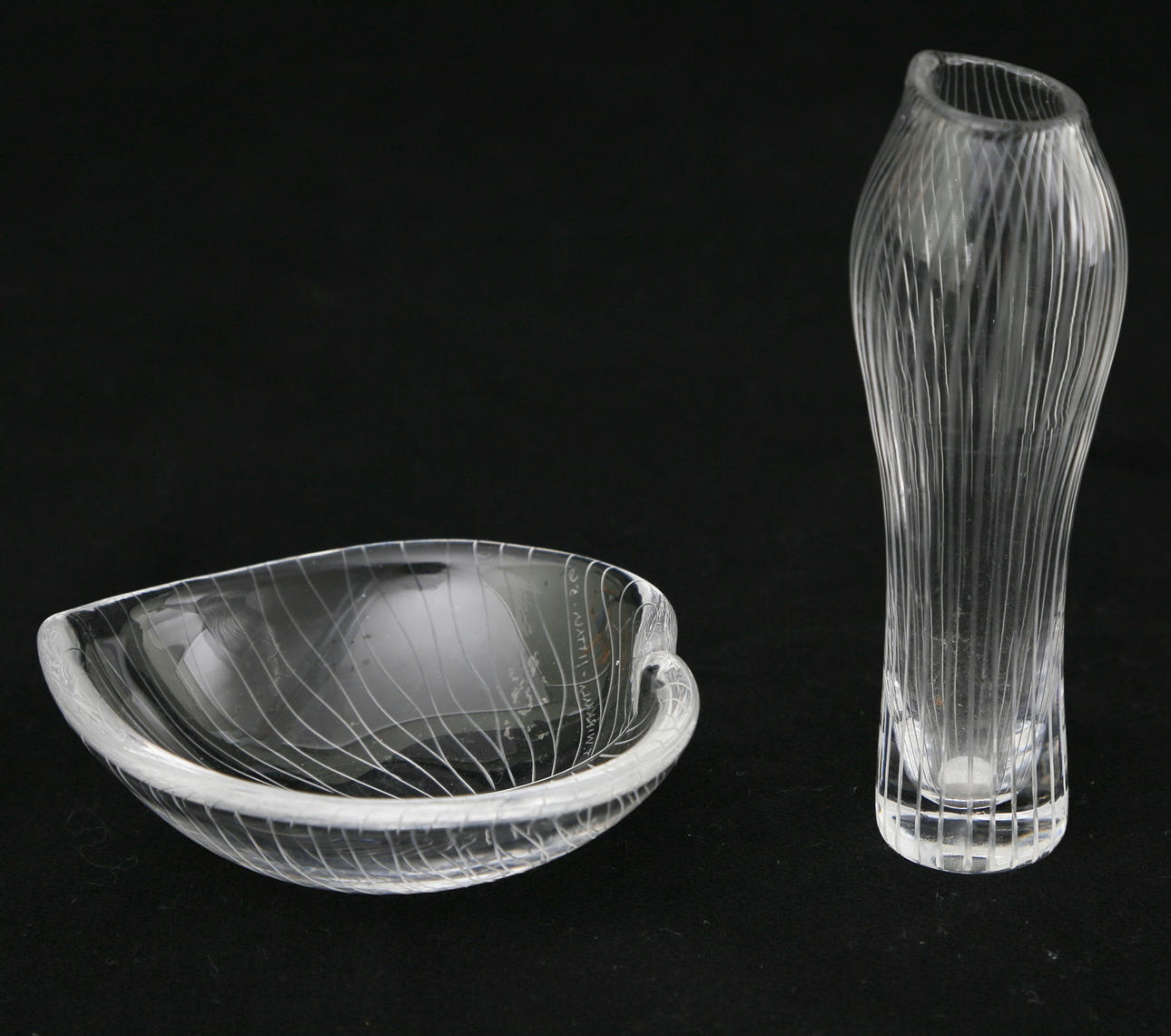 SKÅL och VAS, glas, Tapio Wirkkala, Iittala, Finland, 1956 samt 1957.