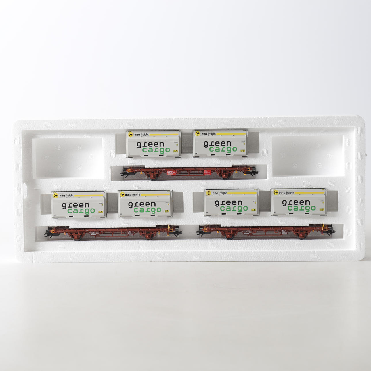 VAGNSET, 47723, H0, Container set Green Cargo, Märklin.