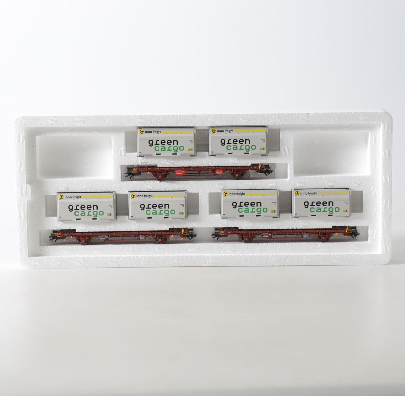 VAGNSET, 47723, H0, Container set Green Cargo, Märklin.