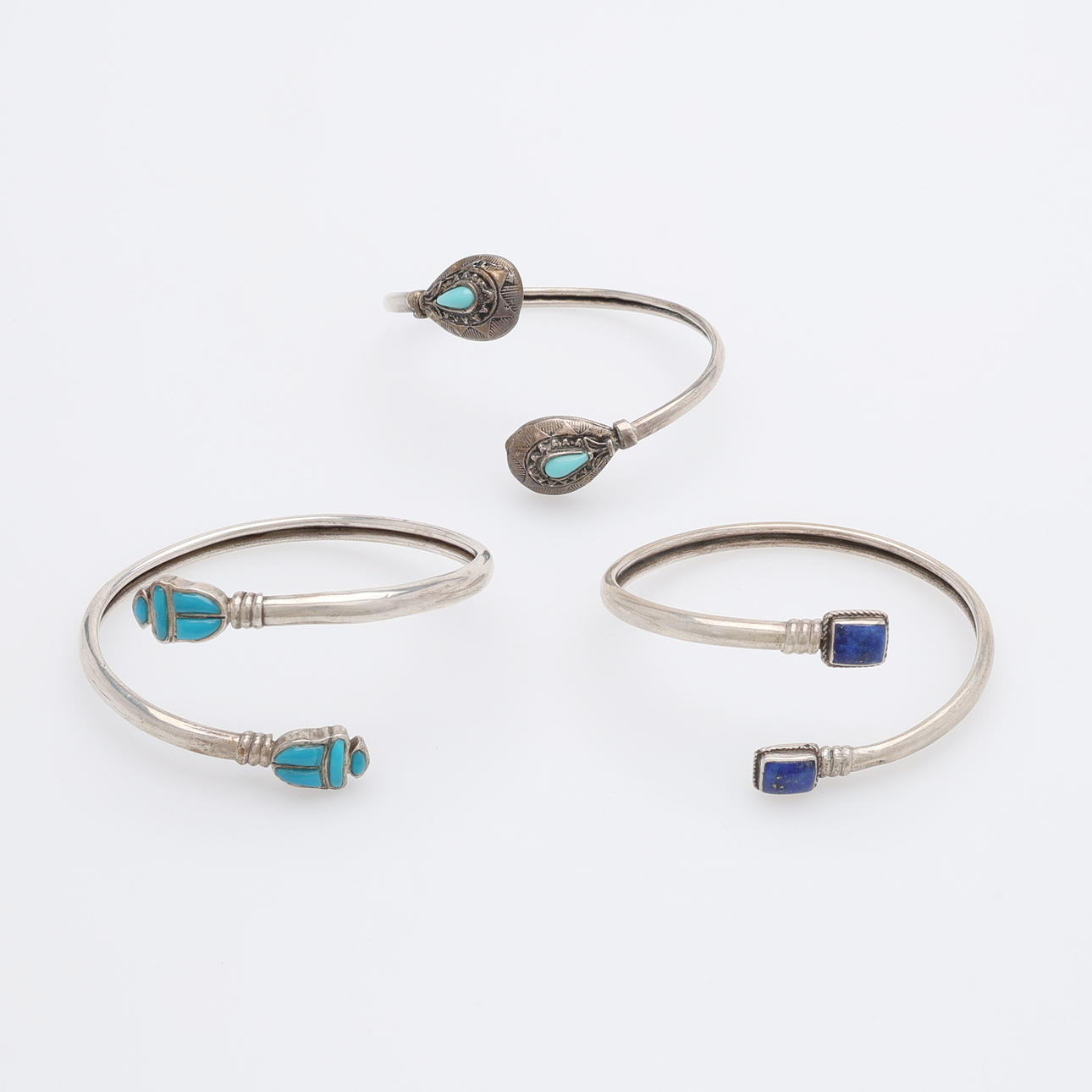 ARMBAND, TRE STYCKEN, SILVER.