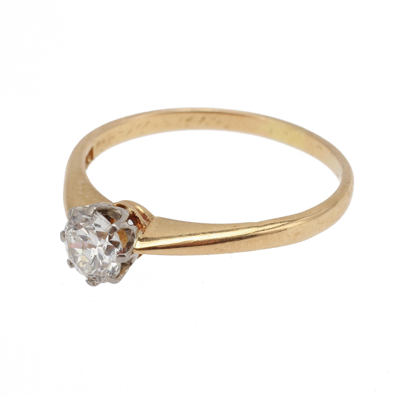 RING, 18k guld med diamant, ca 0,45 ct - 0,50 ct.