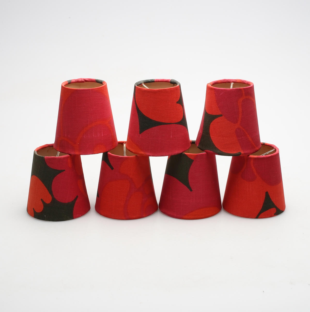 LAMPSKÄRMAR, 7 st, Marimekko, Finland, 1960-tal.