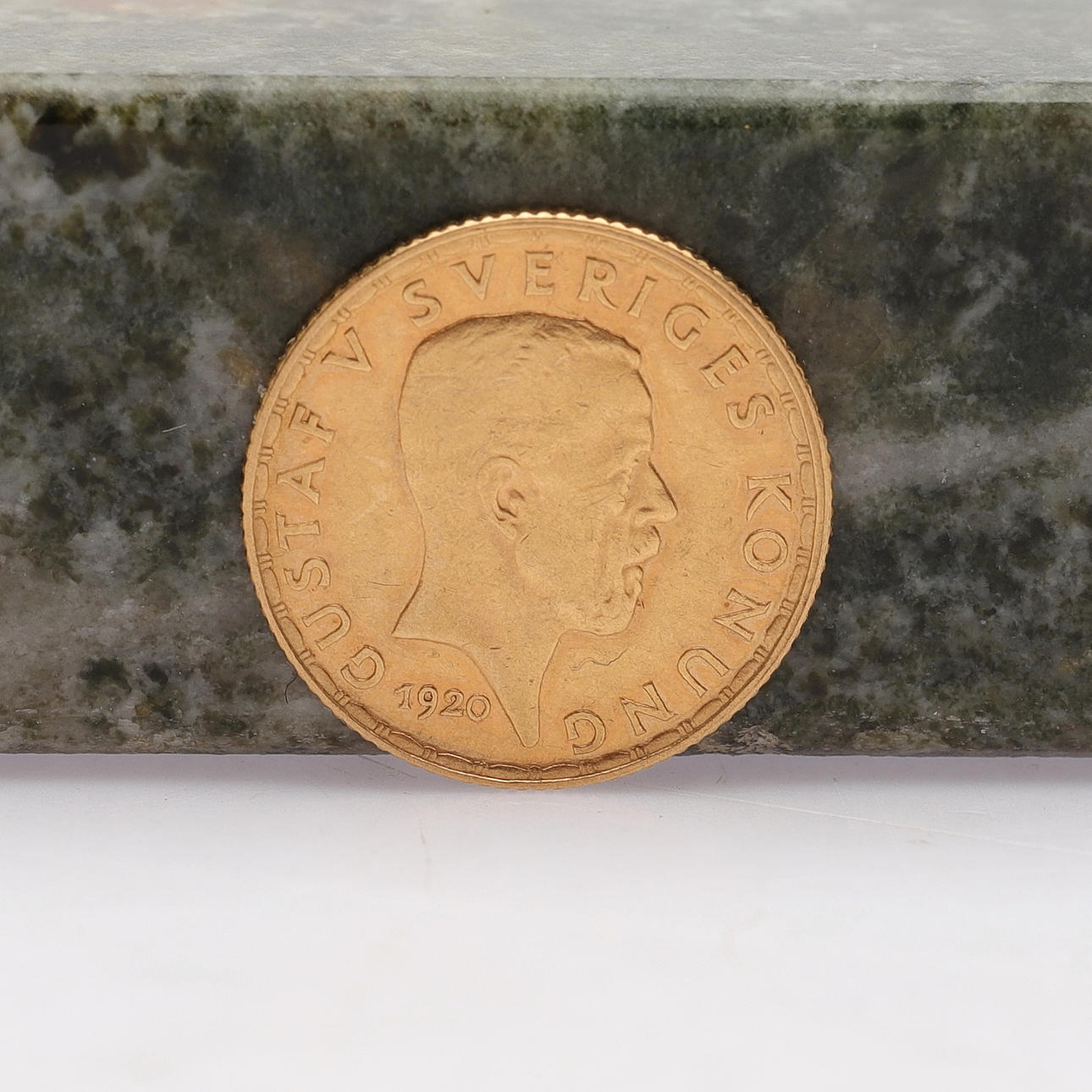 GULDMYNT, Gustav V, "5 kronor", 1920.
