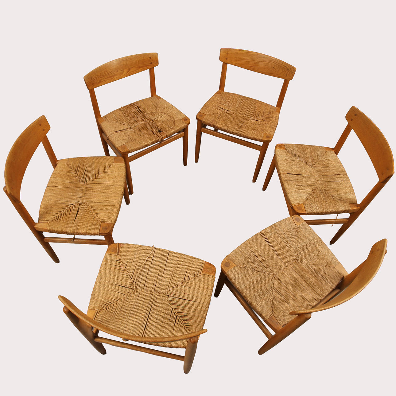 BØRGE MOGENSEN. Chairs, 6 pcs, 