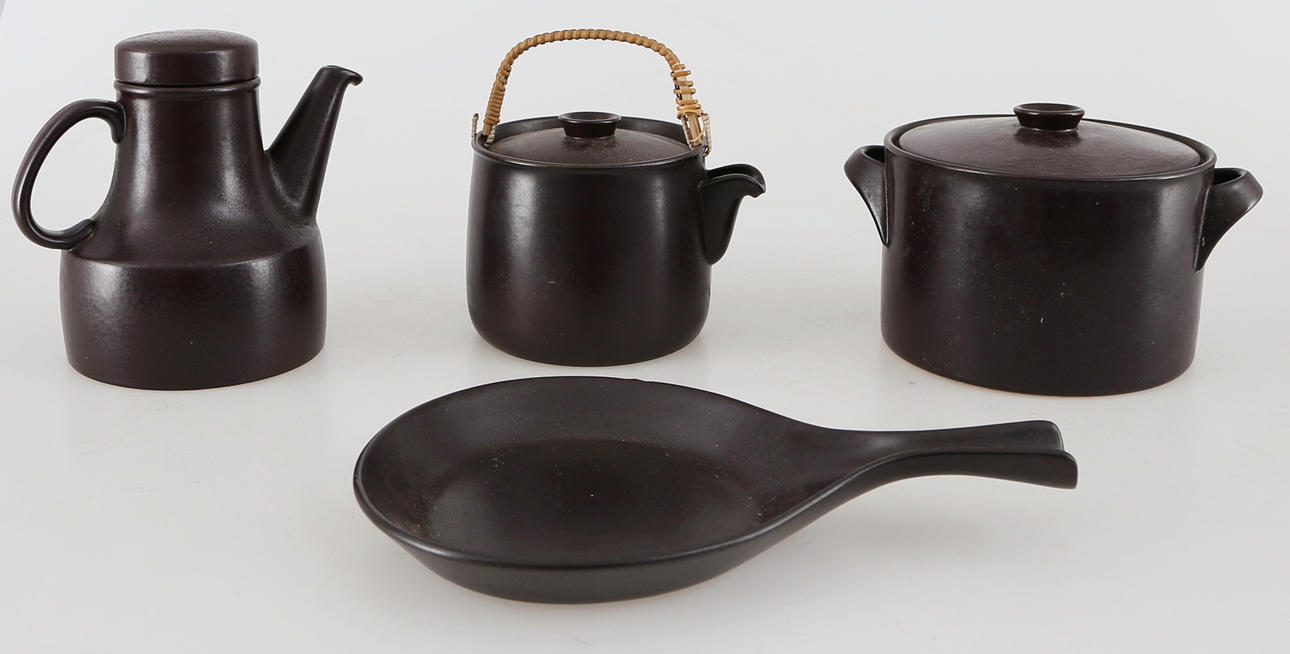 SERVISDELAR, 4 st, "Terma", Stig Lindberg, Gustavsberg, 1900-tal.