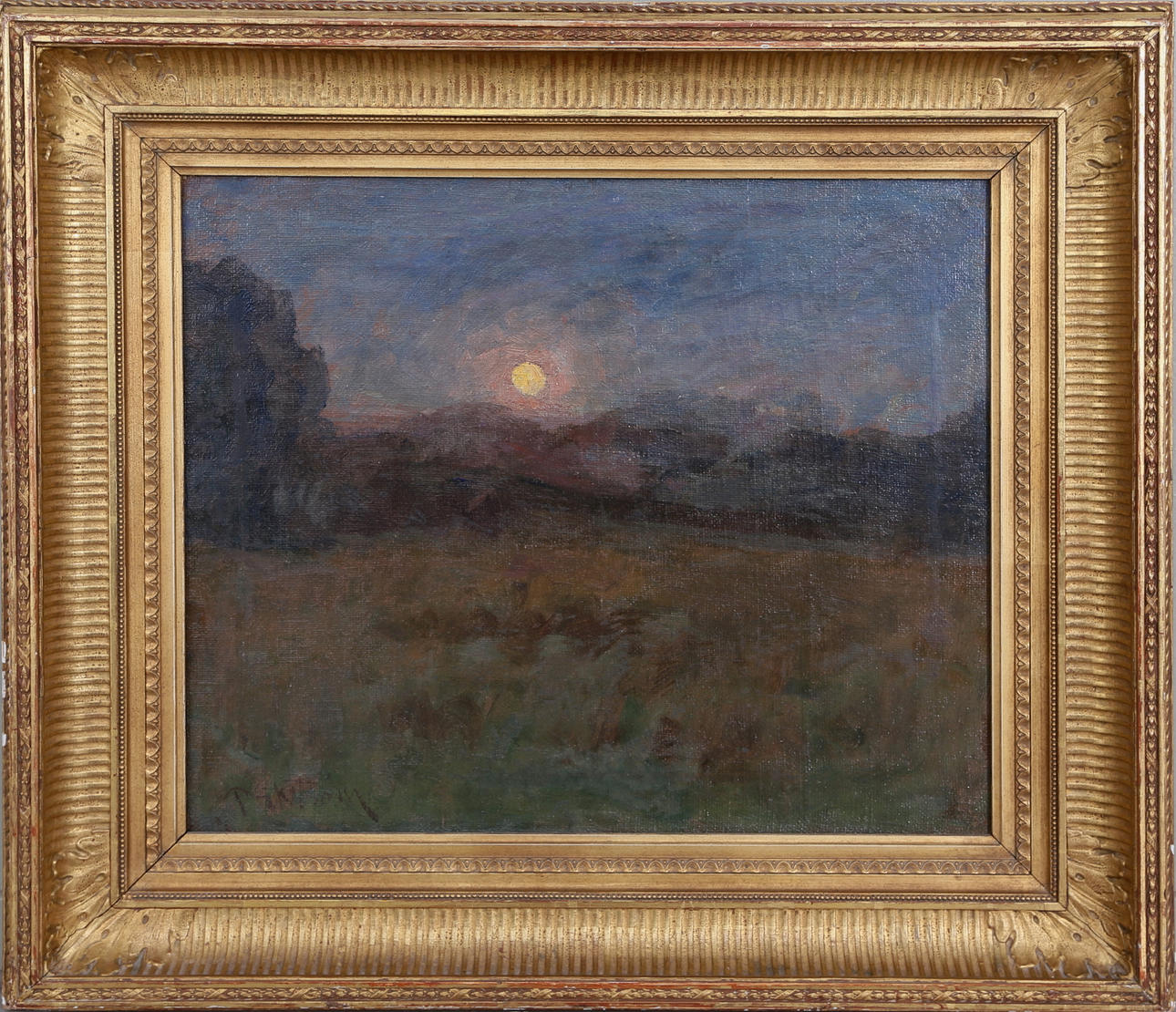 PER EKSTRÖM. Solnedgång, olja på duk, signerad.