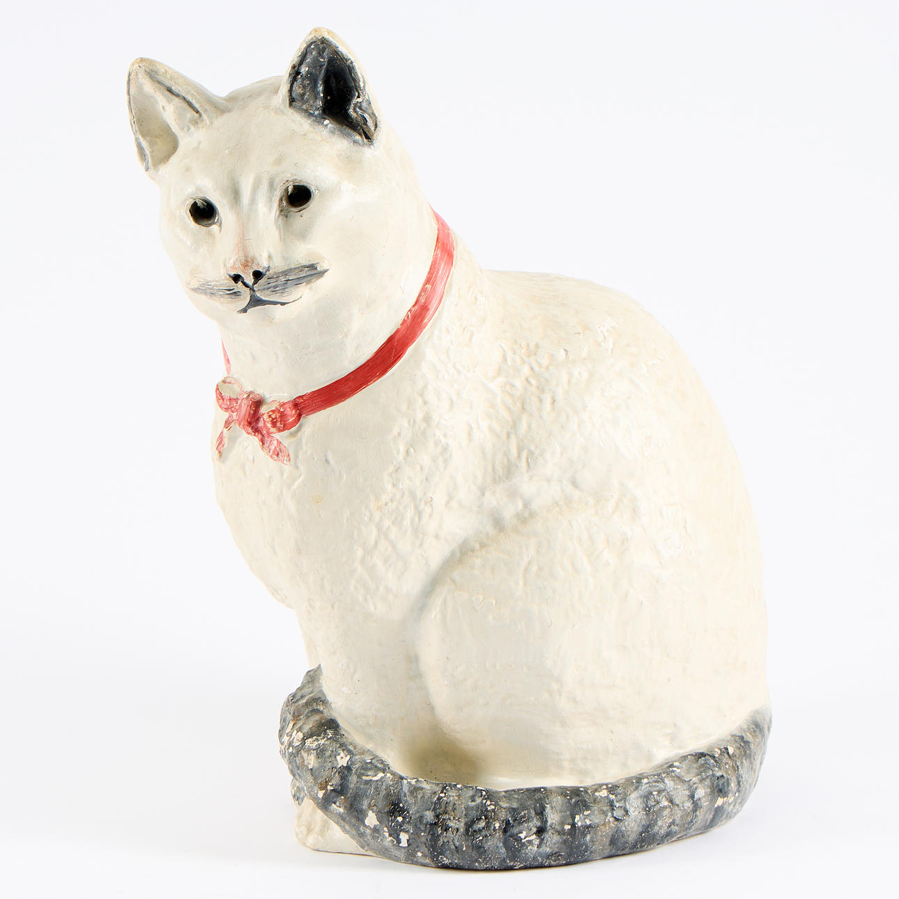 SKULPTUR, Katt, gips, 18-/1900-tal.