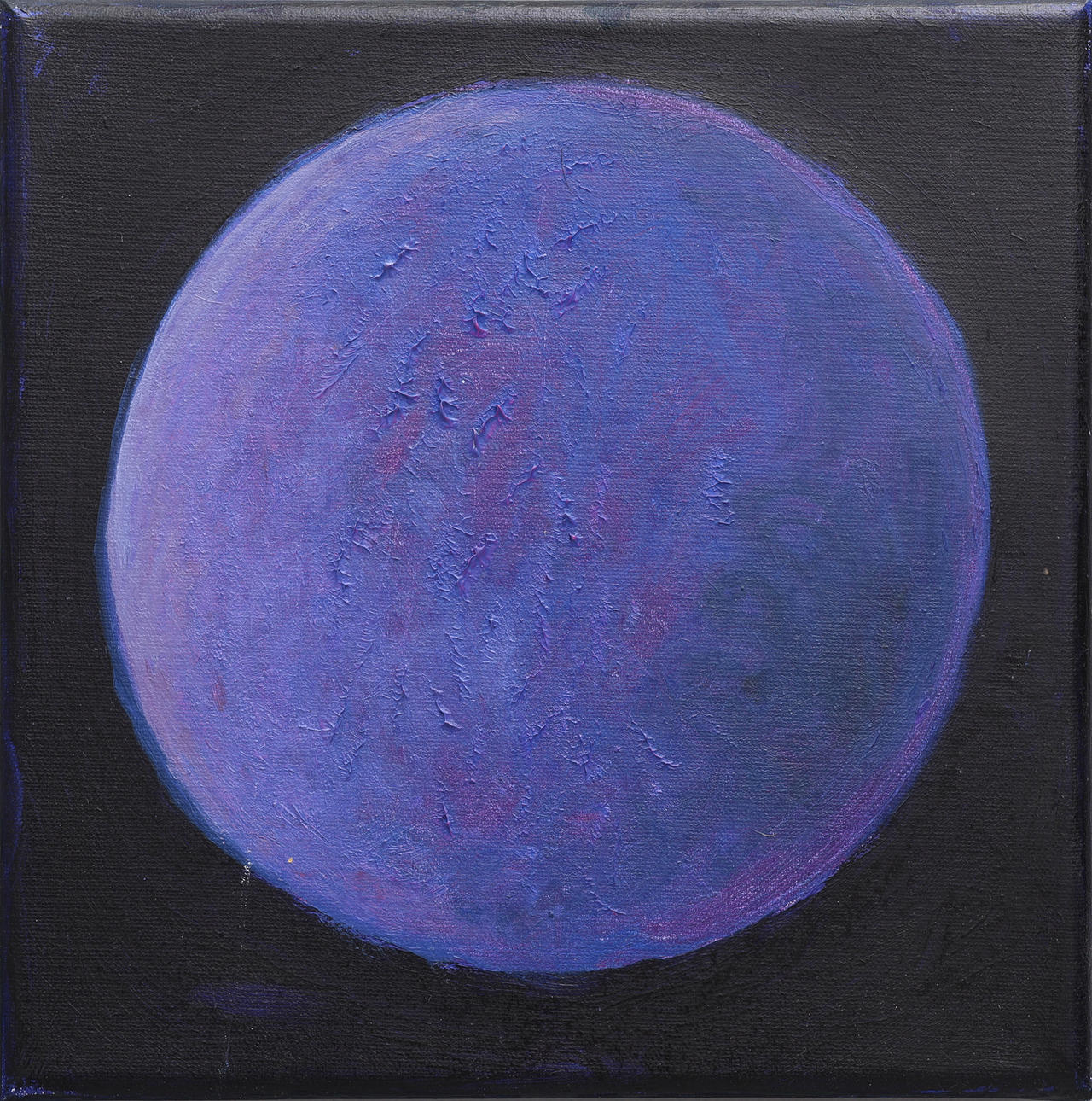 MARIA HILLFON. COMPOSITION WITH PURPLE CIRCLE.