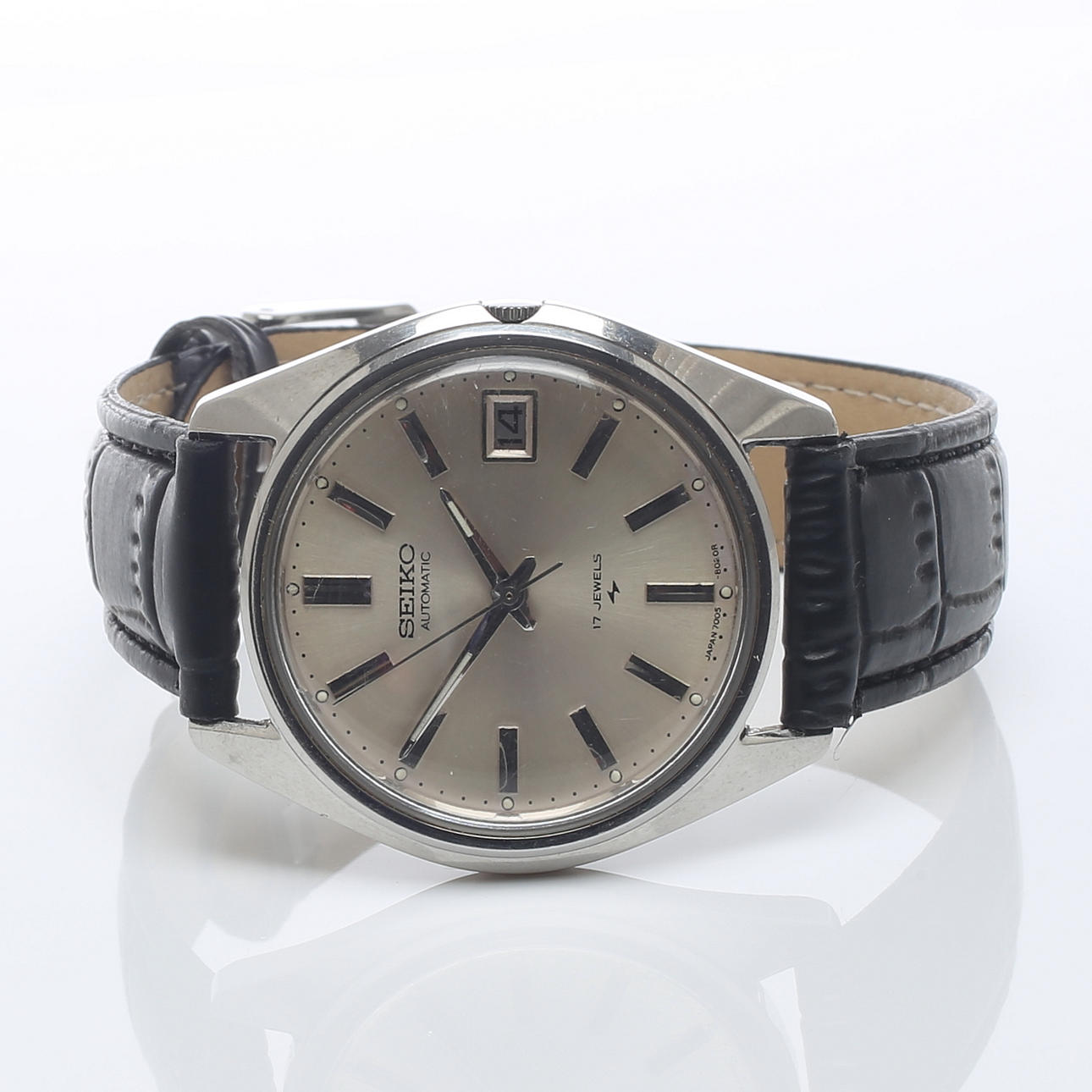 ARMBANDSUR, herr, Seiko, automatisk, cal 7005A, boett av stål.