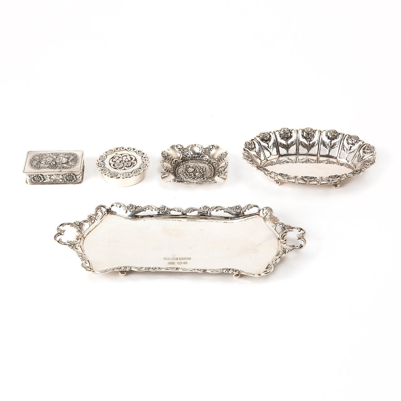PARTI SILVER, 5 delar, 1900-tal.