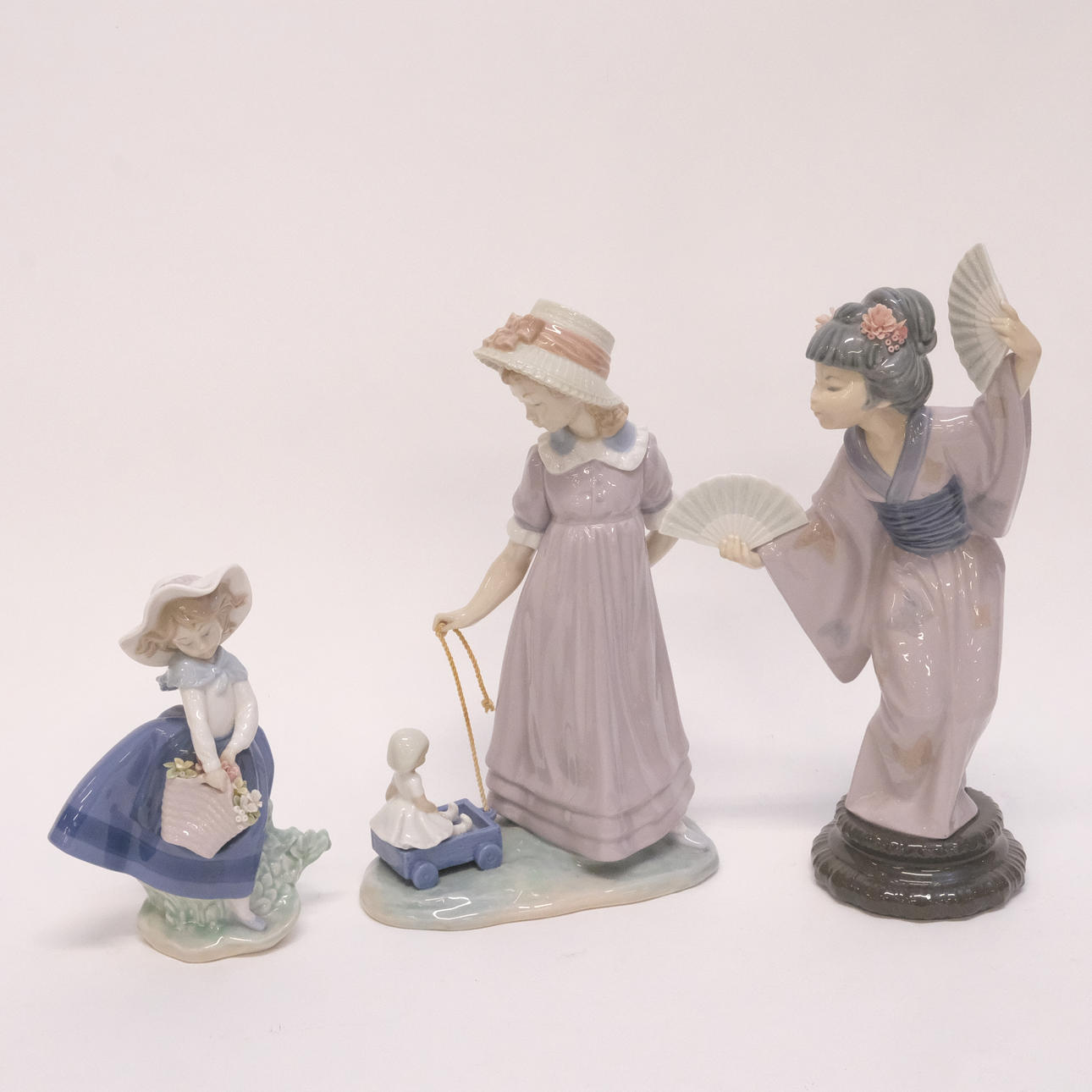 FIGURINER, LLADRO, TRE STYCKEN.
