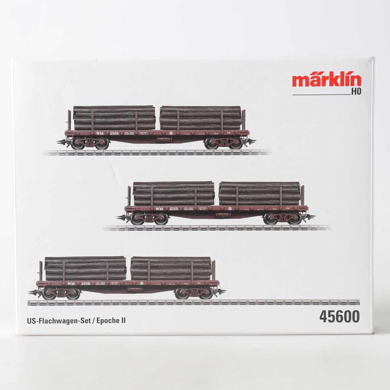 VAGNSET, 45600, H0, US Flat car set, Märklin.