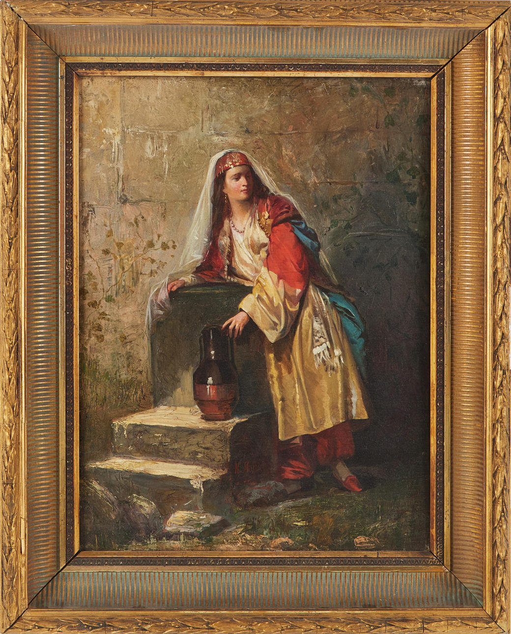OIDENTIFIERAD KONSTNÄR. Woman with amphora.