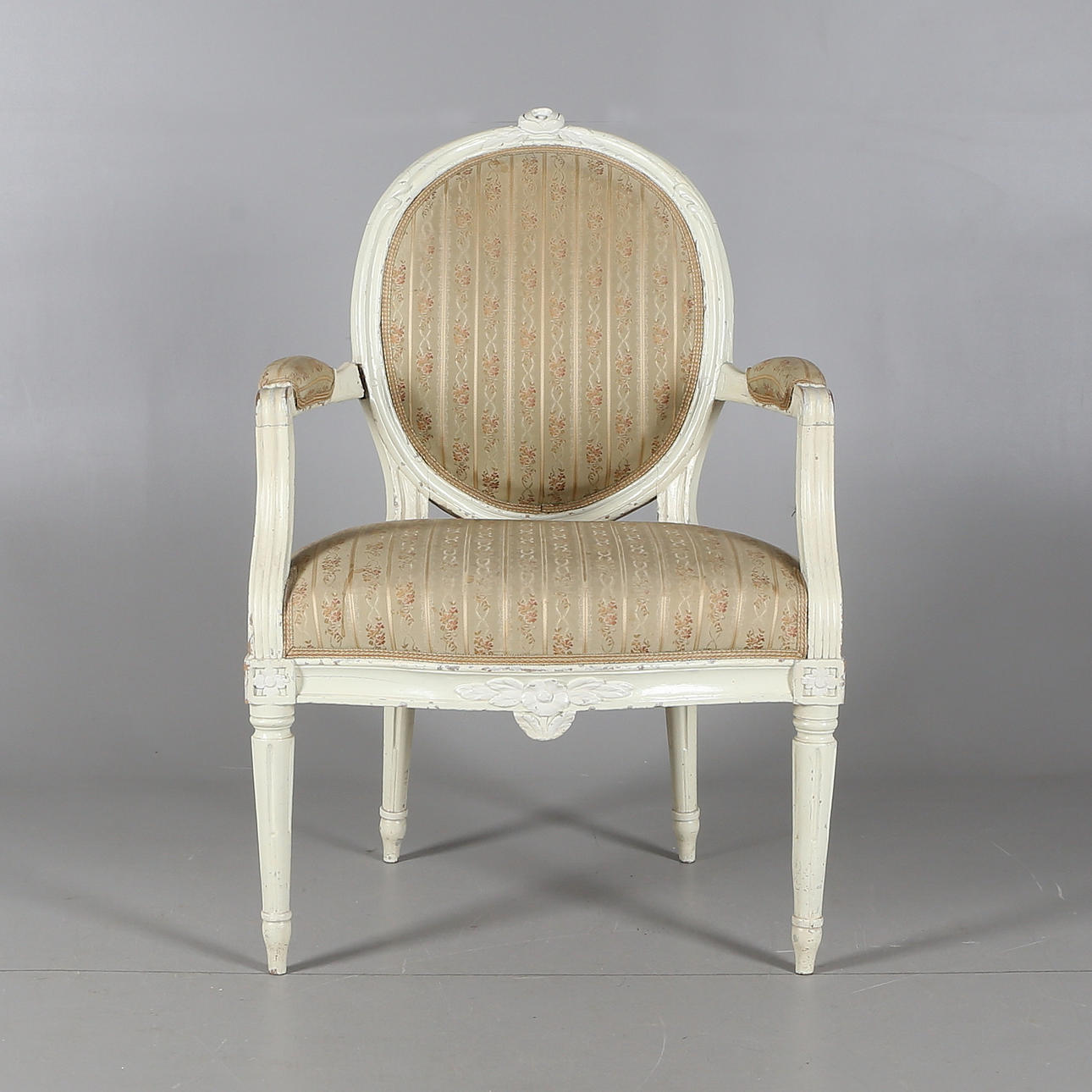 JACOB MALMSTEN. Karmstol, Gustavianskt Stockholmsarbete, Stockholms stolmakarämbetes sigill, signerad IMS, 1700-tal.