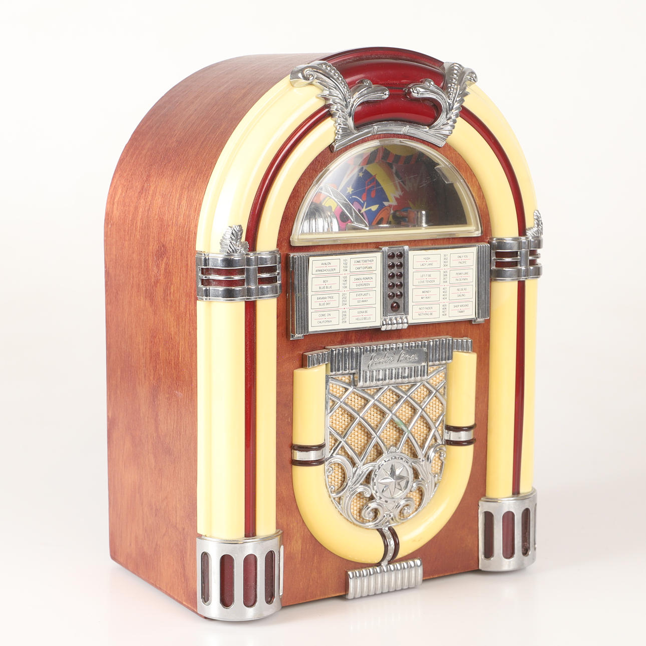 RADIO, iform av jukebox, plast/trä, 2000-tal.