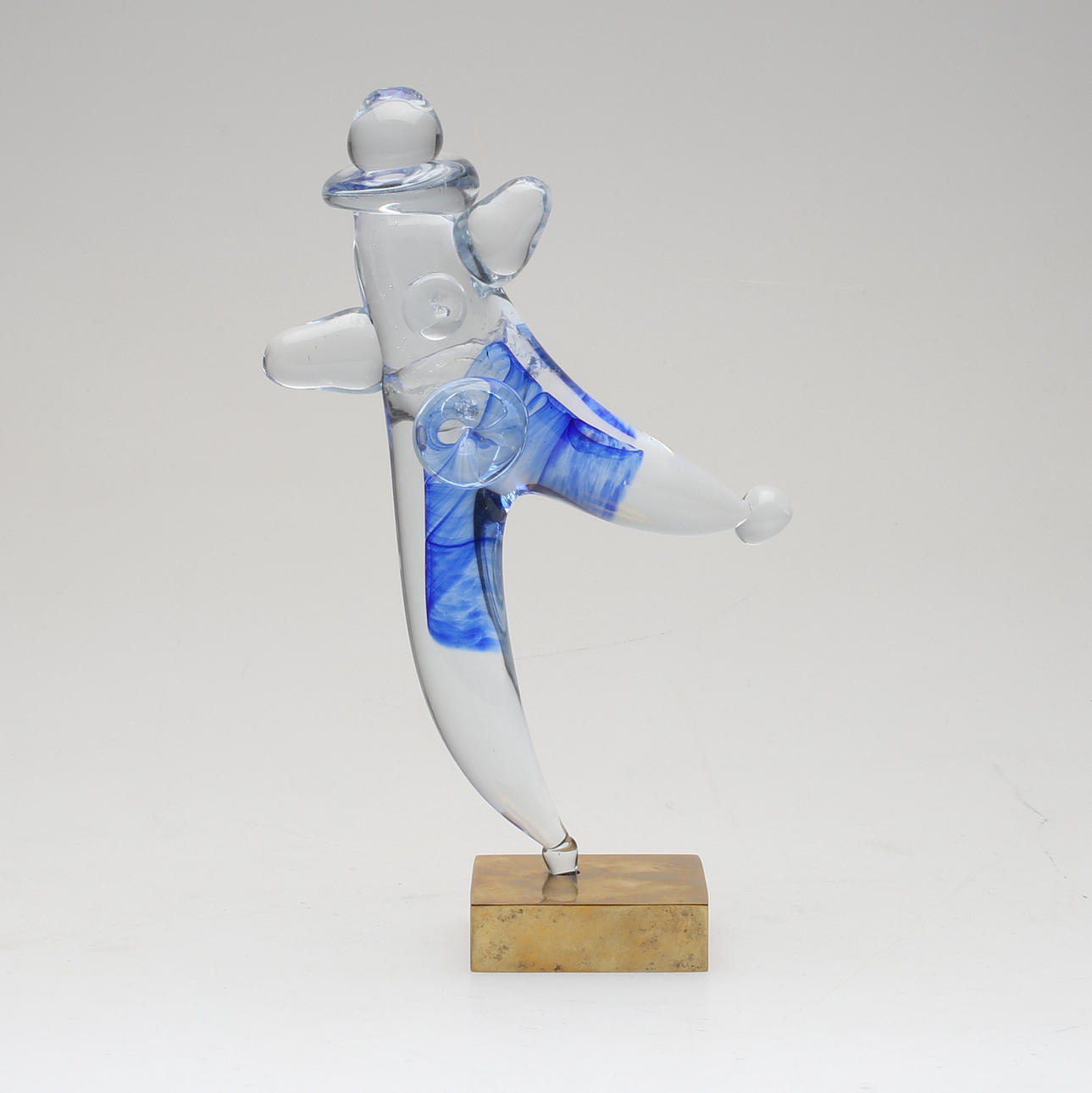 MILAN VOBRUBA. skulptur, glas, signerad och daterad -90.