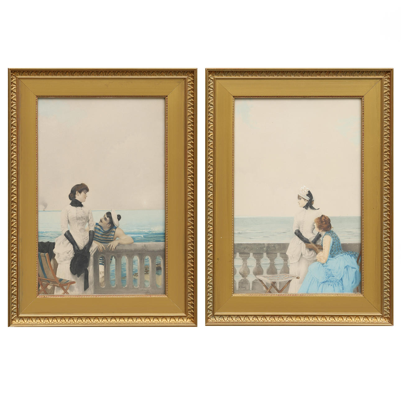 VITTORIO MATTEO CORCOS. EFTER. Ett par kolorerade tryck.