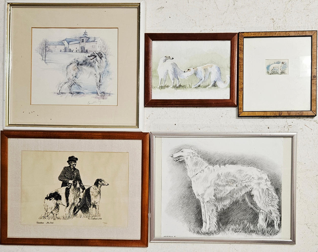 BORZOI. Olika tekniker.