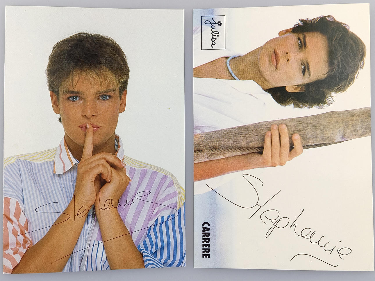 Two autographs by STEPHANIE OF MONACO (*1965 Monaco, Monegasque ...