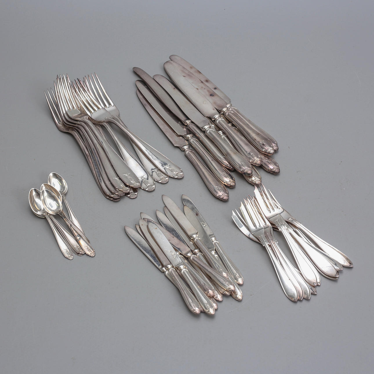 BESTICKSERVIS, 47 delar, nysilver, "Vasa".