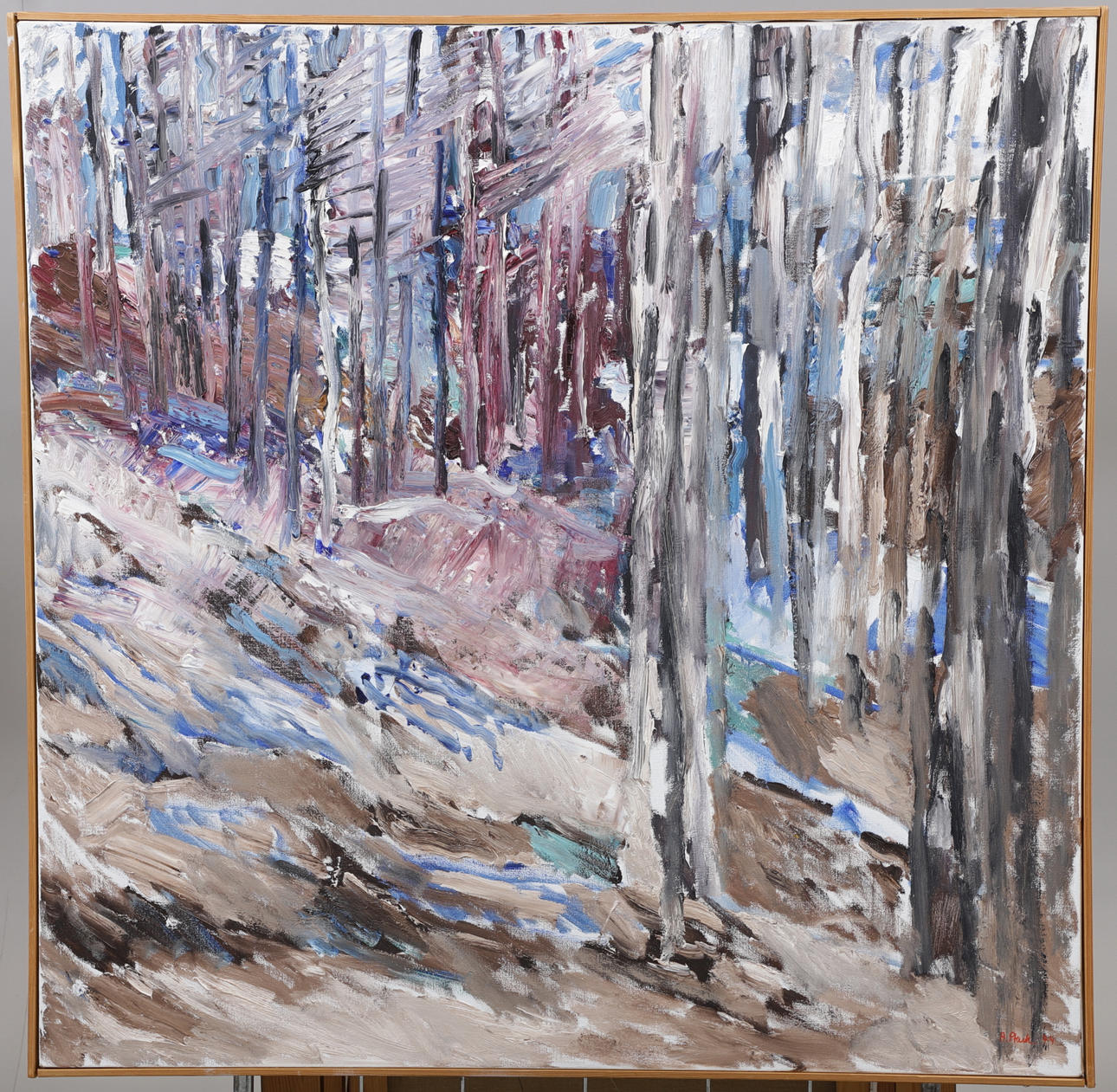 ANDERS STARK. "Vårvinter" (Spring Winter), oil on canvas, signed and dated 1974.