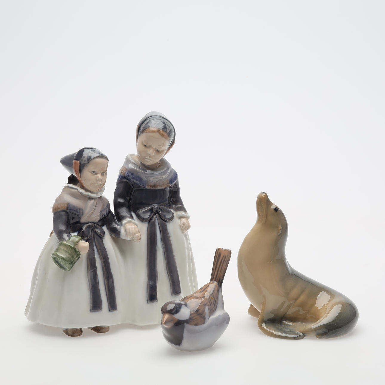 FIGURINER 3 st Royal Copenhagen , Danmark.