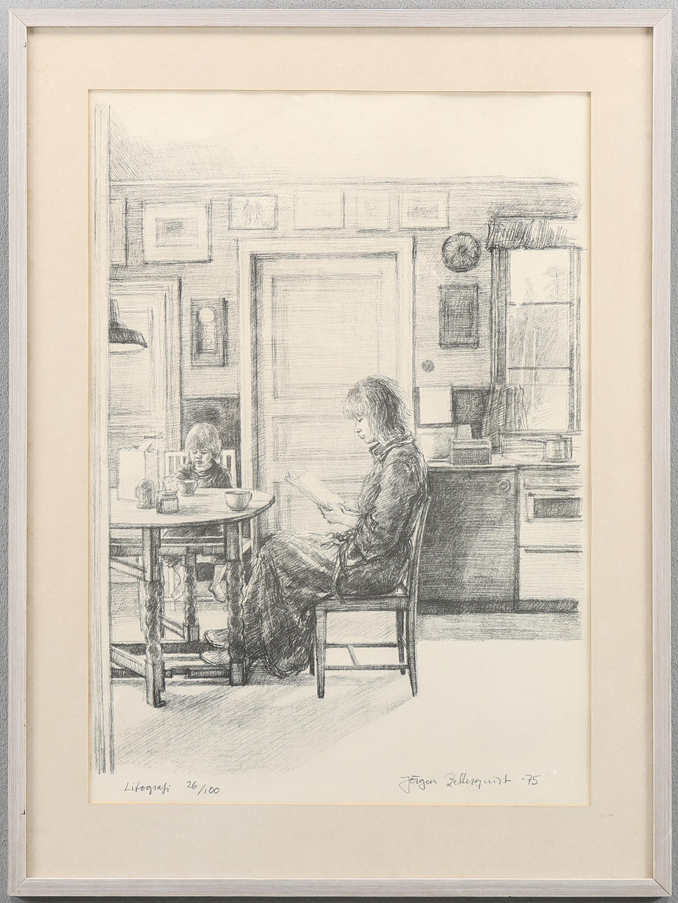 JÖRGEN ZETTERQUIST. Lithograph 26/100, signed -75.