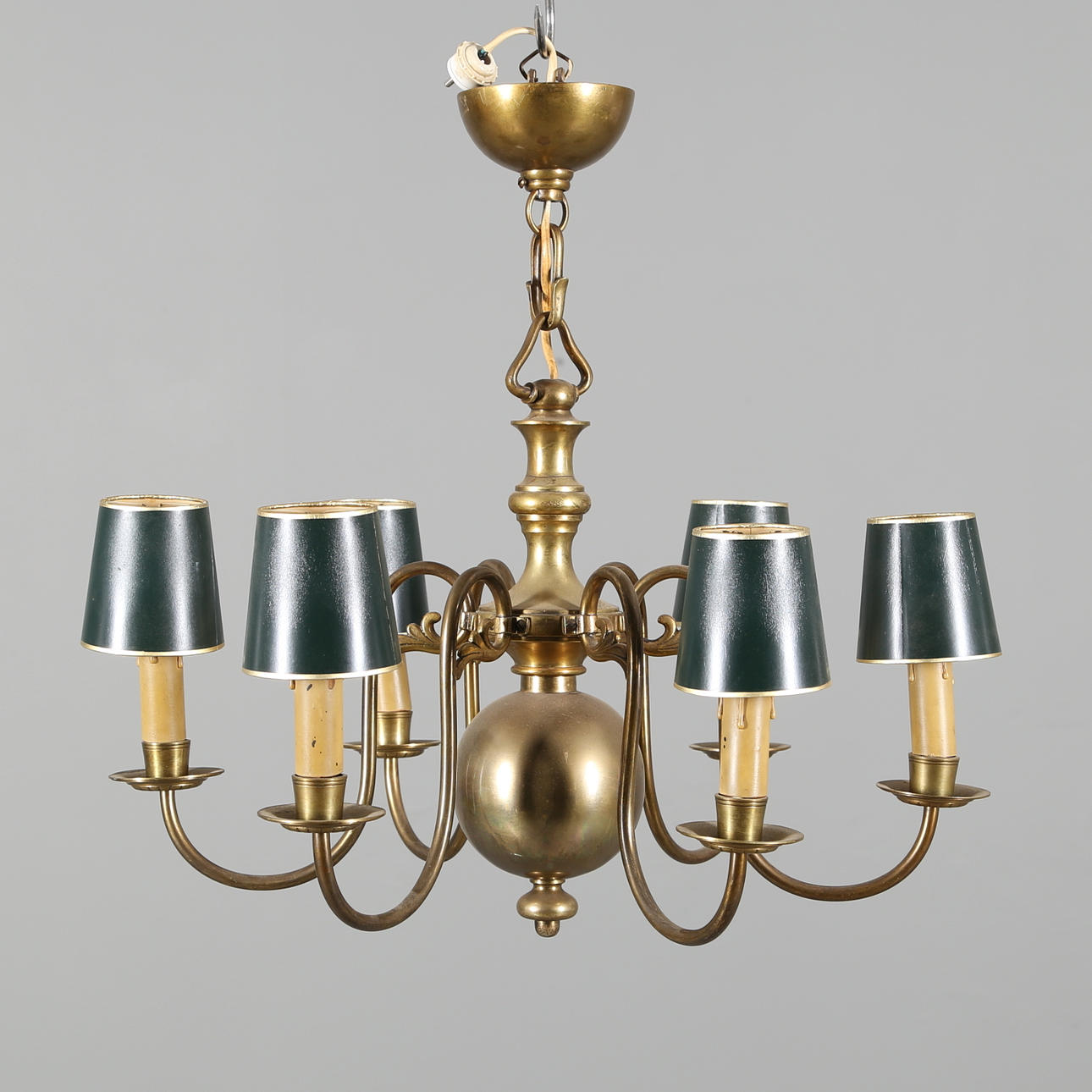 TAKKRONA, mässing, Barockstil, 1900-talets mitt.